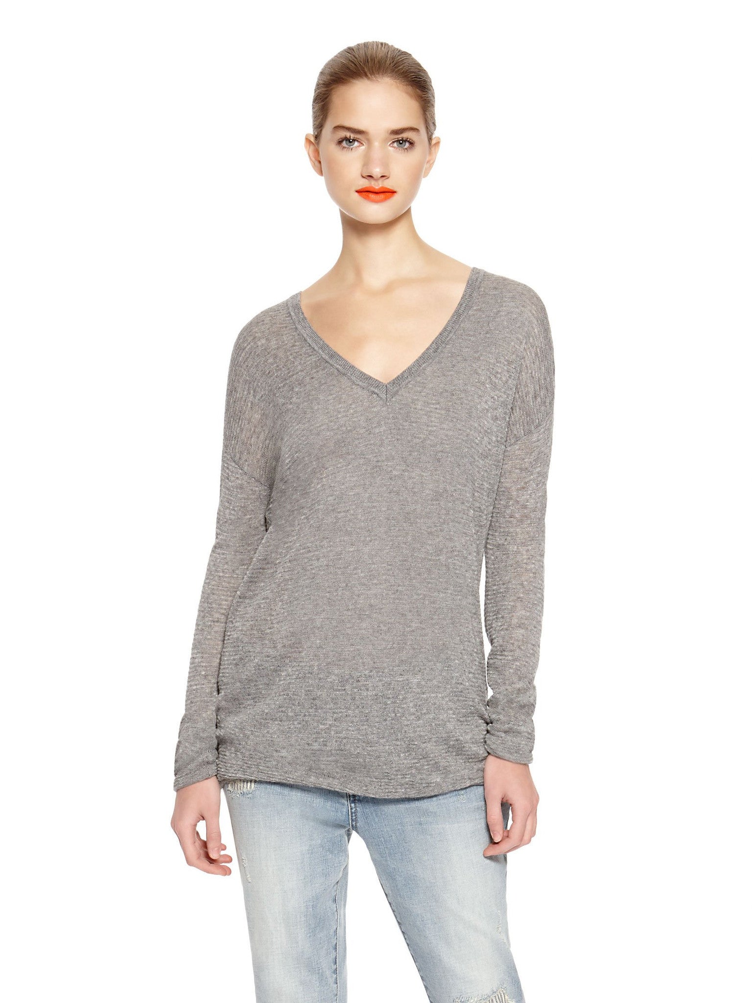 Image 1 of - DKNYPURE V-NECK PULLOVER