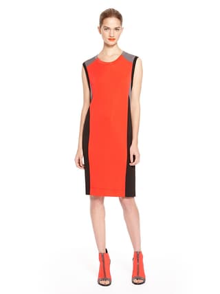 Image 1 of a product COLOR BLOCK CREWNECK DRESS