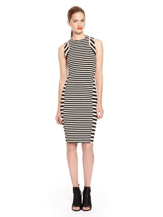 Image 1 of a product MIXED STRIPE SLEEVELESS DRESS