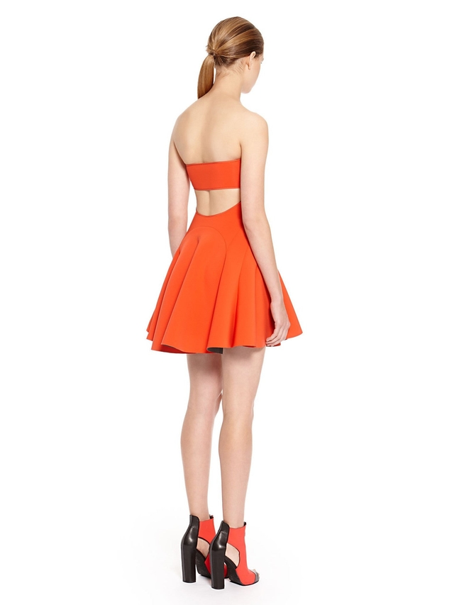 Image 2 of a product STRAPLESS DRESS WITH FLARE SKIRT